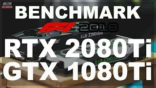 RTX 2080 Ti vs GTX 1080 Ti 3440x1440  F1 2018 BENCHMARK [upl. by Olleina]