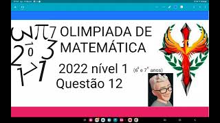 Olimpíada de matemática 2022 nível 1 questão 12 Uma formiguinha passeia em uma malha formada por [upl. by Erv]