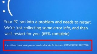 How to fix SYSTEMSERVICEEXCEPTIONBlue Screen Error in windows 88110 [upl. by Avah]