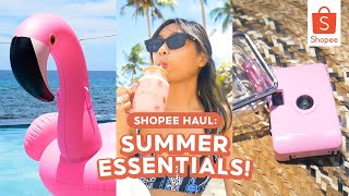 Beach Summer Vacation Must Haves  VOUCHER GIVEAWAY  Shopee Haul [upl. by Danna]