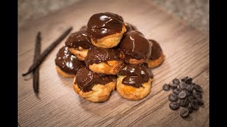 Melhor receita de Profiteroles com creme de baunilha e molho de chocolate [upl. by Gannes]