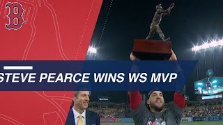 Steve Pearce wins 2018 World Series MVP [upl. by Eiramaliehs]