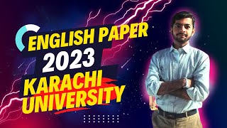 English Answer key Entry test 2023  Karachi university admission 2023 [upl. by Ynahpets]