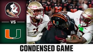 Florida State vs Miami Condensed Game  2024 ACC Football [upl. by Burt255]