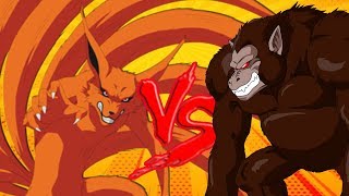 Oozaru VS Kyuubi 「Batalha De Mitos」 REEDITADO [upl. by Anuait]