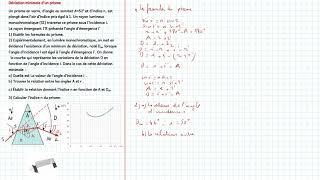 Déviation minimale dun prisme [upl. by Acinna105]