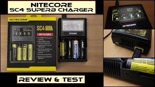 Nitecore SC4 Superb Charger Review amp Test [upl. by Annahavas]