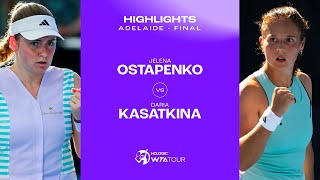 Jelena Ostapenko vs Daria Kasatkina  2024 Adelaide Final  WTA Match Highlights [upl. by Maye727]