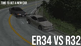 Initial D Street Stage  When I get an ER34 R32 Vs ER34 [upl. by Yerfdog]