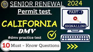 California DMV Written Test 2024  DMV Practice Test 2024  Part1  Signalling  dmv [upl. by Hanej200]