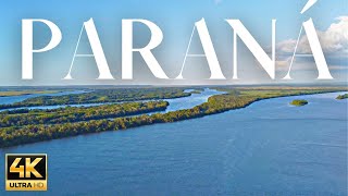 Flying Over Paraná River in Brazil  4K Aerial Drone View [upl. by Itoc]