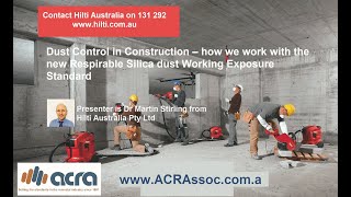 Dust Control in Construction  new Respirable Silica dust Working Exposure Standard [upl. by Cromwell709]