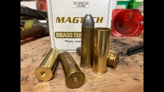 Making 577 Snider brass from Magtech 24 gauge brass shotshells [upl. by Paske768]