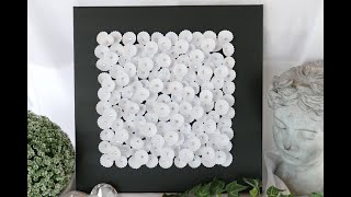 DIY moderne edle Wohndeko – Blütenarrangement auf Keilrahmen – Frühlingsdeko –DIY modern home décor [upl. by Quin]