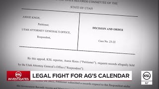 KSL files motion seeking release of AG’s calendar in public records fight [upl. by Lartnom]