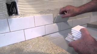 How to install a simple subway tile kitchen backsplash [upl. by Solram]