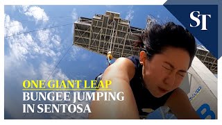 One giant leap Bungee jumping in Sentosa [upl. by Fulvia]