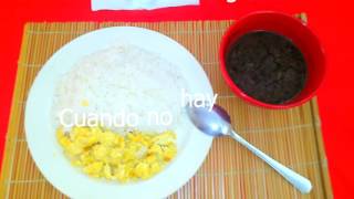 Tres razones del arroz blanco con huevos [upl. by Batruk]