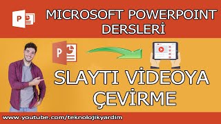 Sunumu videoya dönüştürme Powerpoint Slaytı videoya çevirme  Powerpoint video kaydetme [upl. by Efron685]