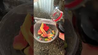 Trying out the gummy bear trend… Using Coke and Trolli Gummies😋 Pt1 [upl. by Eneri]