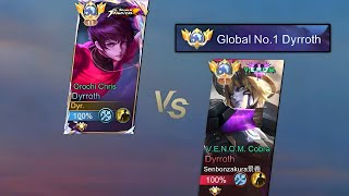 DYR vs TOP 1 GLOBAL DYRROTH 1v1 DYRROTH HE DESTROY ME 😢 [upl. by Deys]