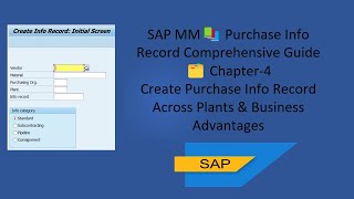 How 😉 to Create Purchase 💶 Info Record Across Plants amp Its Business Advantages in SAP SAP SAPMM [upl. by Nytsyrk286]