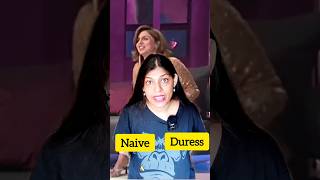 Learn English with Neetu Kapoor Style Naive Scrabble and Duress Explainedquot ytshorts shorts [upl. by Ihcalam559]