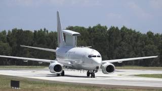 RAAF E7A Wedgetails 737700 Taxi In After Landing [upl. by Junie124]