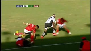 Levani Botia smashes Tongans out the way to create Fiji try [upl. by Lenz655]