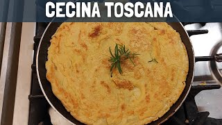 Cecina toscana  Torta di ceci in padella fatta in casa [upl. by Draude]