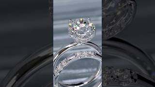 Hidden Halo Icy White Gold and a Brilliant Cut Round Diamond handcrafted [upl. by Kondon]