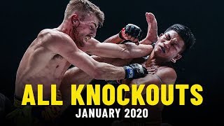 All Knockouts From January 2020  ONE Full Fights [upl. by Letsirhc]