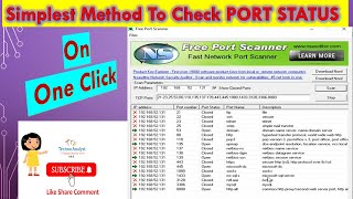 Utility  The simplest method to check if your port is open on a Windows system  Techno Analyst RD [upl. by Brause]