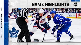 Blue Jackets  Maple Leafs 211  NHL Highlights 2023 [upl. by Alegnaoj631]