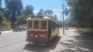 Riding on SEC Ballarat No 28  1916 tram [upl. by Helli53]