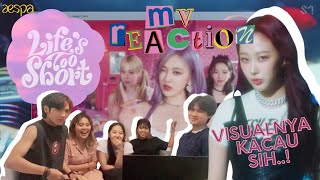 MV REACTION aespa 에스파 Lifes Too Short English Ver MV REACTION  VISUAL SM PUNYA [upl. by Muiram]