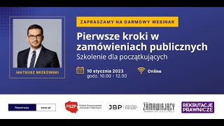 Pierwsze kroki w zamówieniach publicznych [upl. by Eusassilem]