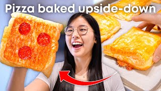 UpsideDown Puff Pastry PIZZA 🍕 TikTok’s VIRAL amp EASY baking HACK [upl. by Ientruoc]