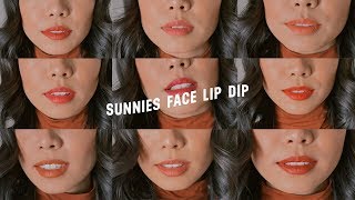 sunnies face lip dip swatches  first impressions [upl. by Astrea]