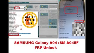 samsung A04 A045F frp bypass by Octoplus FRP Tool [upl. by Aivad165]