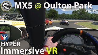 Hard Racing Door2Door in VR  IMMERSIVE RACING  Mazda MX5 Cup  Oulton Park  iRacing VR [upl. by Andy]