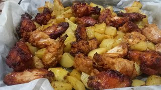 PATATE POLLO AL FORNO potato chickenwings satisfyingdinner shortvideo viralvideo [upl. by Penhall]