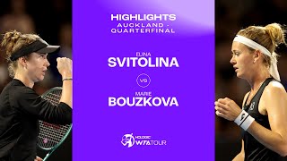 Elina Svitolina vs Marie Bouzkova  2024 Auckland Quarterfinal  WTA Match Highlights [upl. by Anaitak]