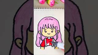 Asmr  aesthetic cute marker art with me🖍️easy markers art asmr shorts art markers scrapbook [upl. by Gavrilla378]