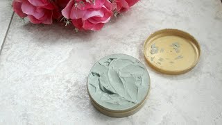 Masque visage crémeux à largile verte How to make a creamy french green clay face mask [upl. by Madelyn122]