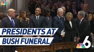 Donald Trump Former Presidents Assemble for George HW Bush Funeral [upl. by Moreno448]