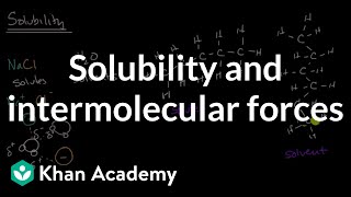 Solubility and intermolecular forces  AP Chemistry  Khan Academy [upl. by Sonni]