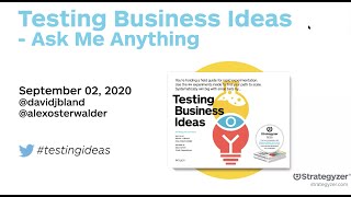 Ask me Anything about Testing Business Ideas  Alex Osterwalder and David J Bland [upl. by Tommie]