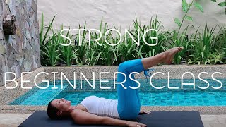 Pilates for Beginners Class  Strong beginner level full body workout [upl. by Aiekan]