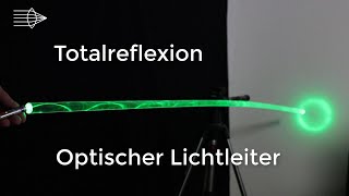 Optische Totalreflexion in Lichtleitern Optik Experiment [upl. by Sletten]